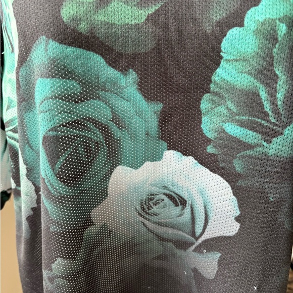 H&M Divided Floral Print Mesh Shirt Jersey Men's Medium - Picture 3 of 4